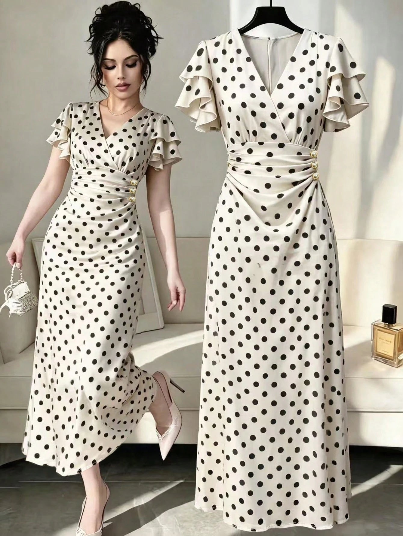 GlowEve Spring/Summer New Women's Long Dress With Waist Cinched