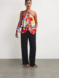 Women's Halter Neck Printed Tube Top INS Loose Vacation Party