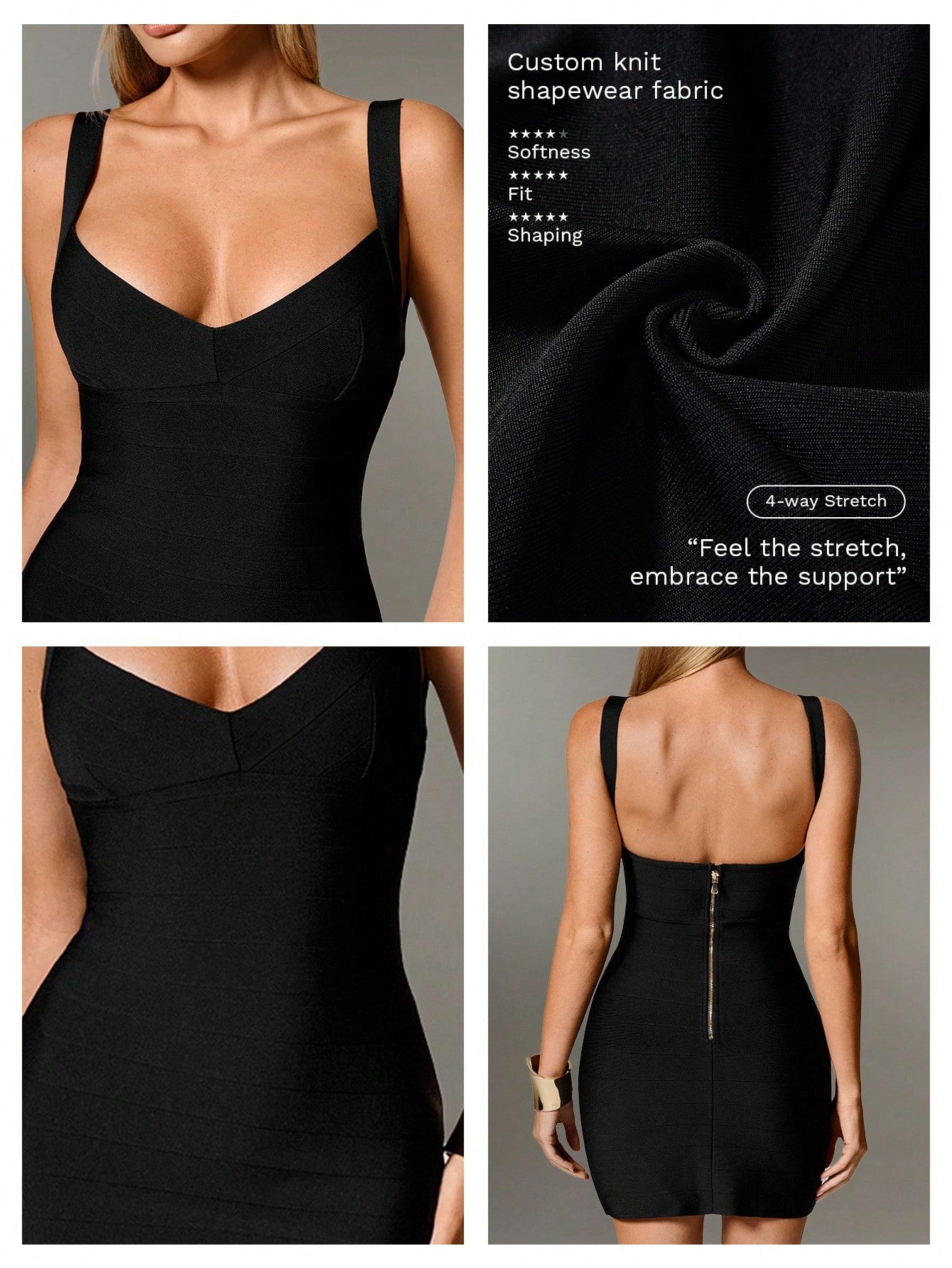 Nuvra Bandage Sage Green Knit Spaghetti Strap Sleeveless Bodycon Mini