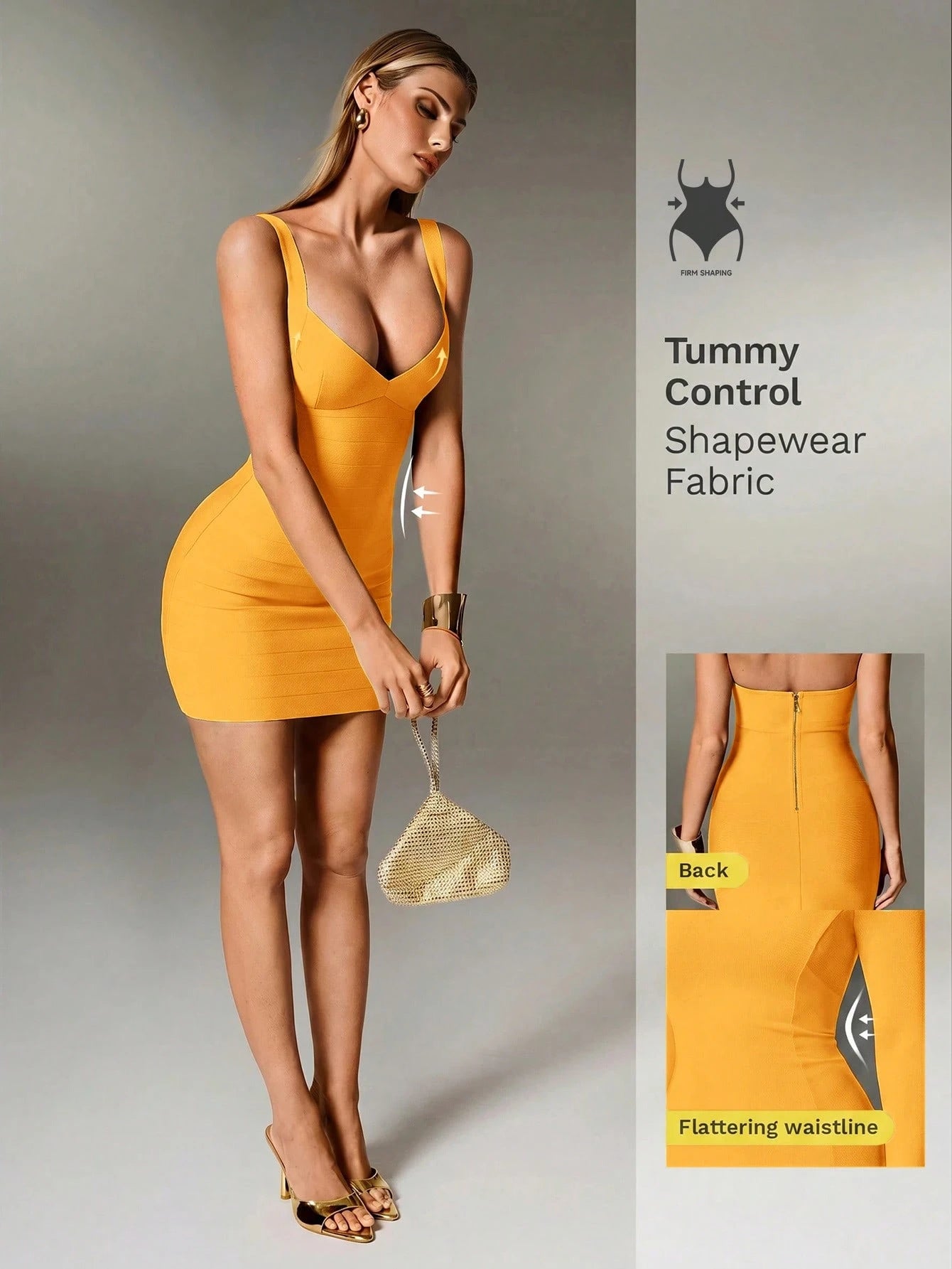 Nuvra Bandage Sage Green Knit Spaghetti Strap Sleeveless Bodycon Mini