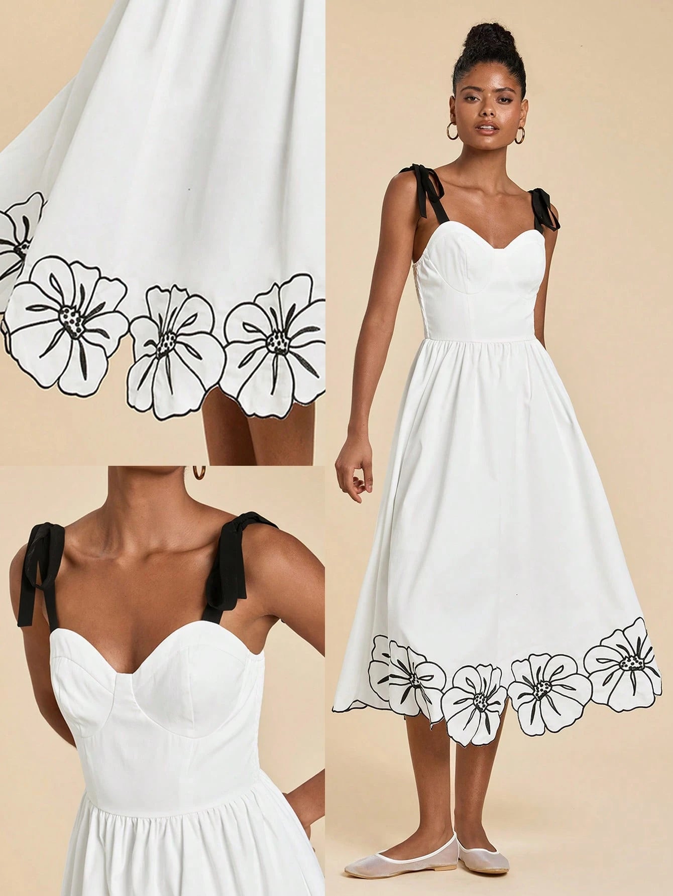 Travachic Vacation Woven Printed Spaghetti Strap Midi Dress For Women