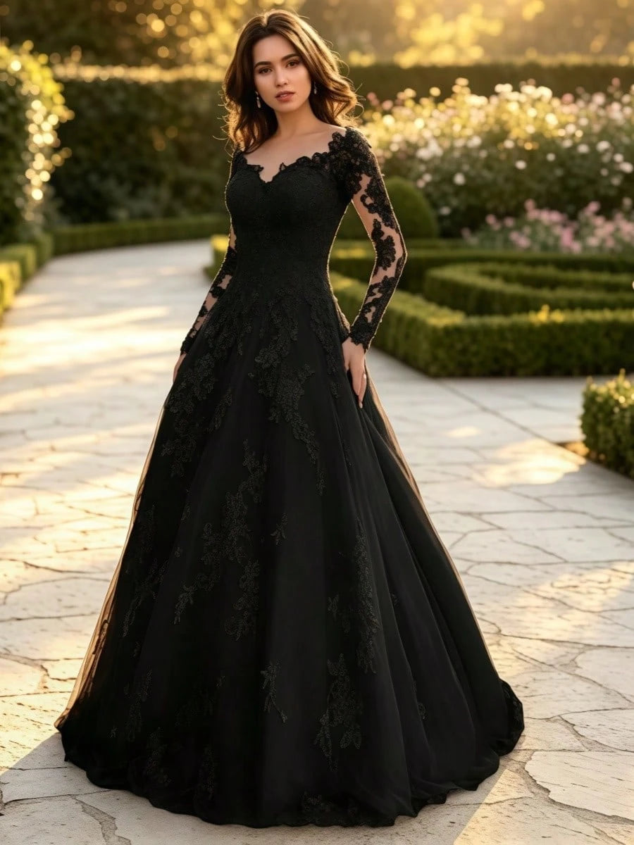 Fashionable And Elegant Temperament, Long Sleeved One Shoulder Bridal Dress, Formal Dress, Long Skirt - image 2