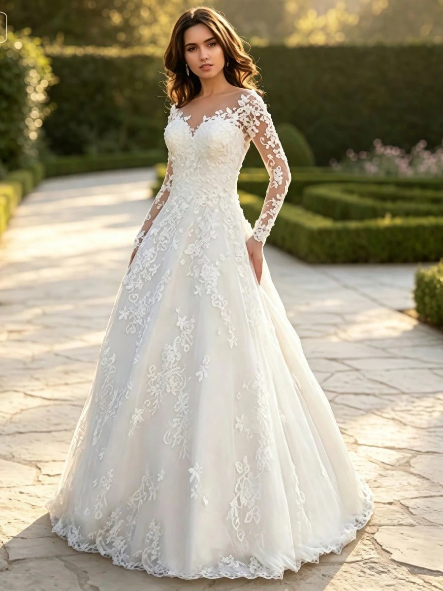 Fashionable And Elegant Temperament, Long Sleeved One Shoulder Bridal Dress, Formal Dress, Long Skirt - image 5