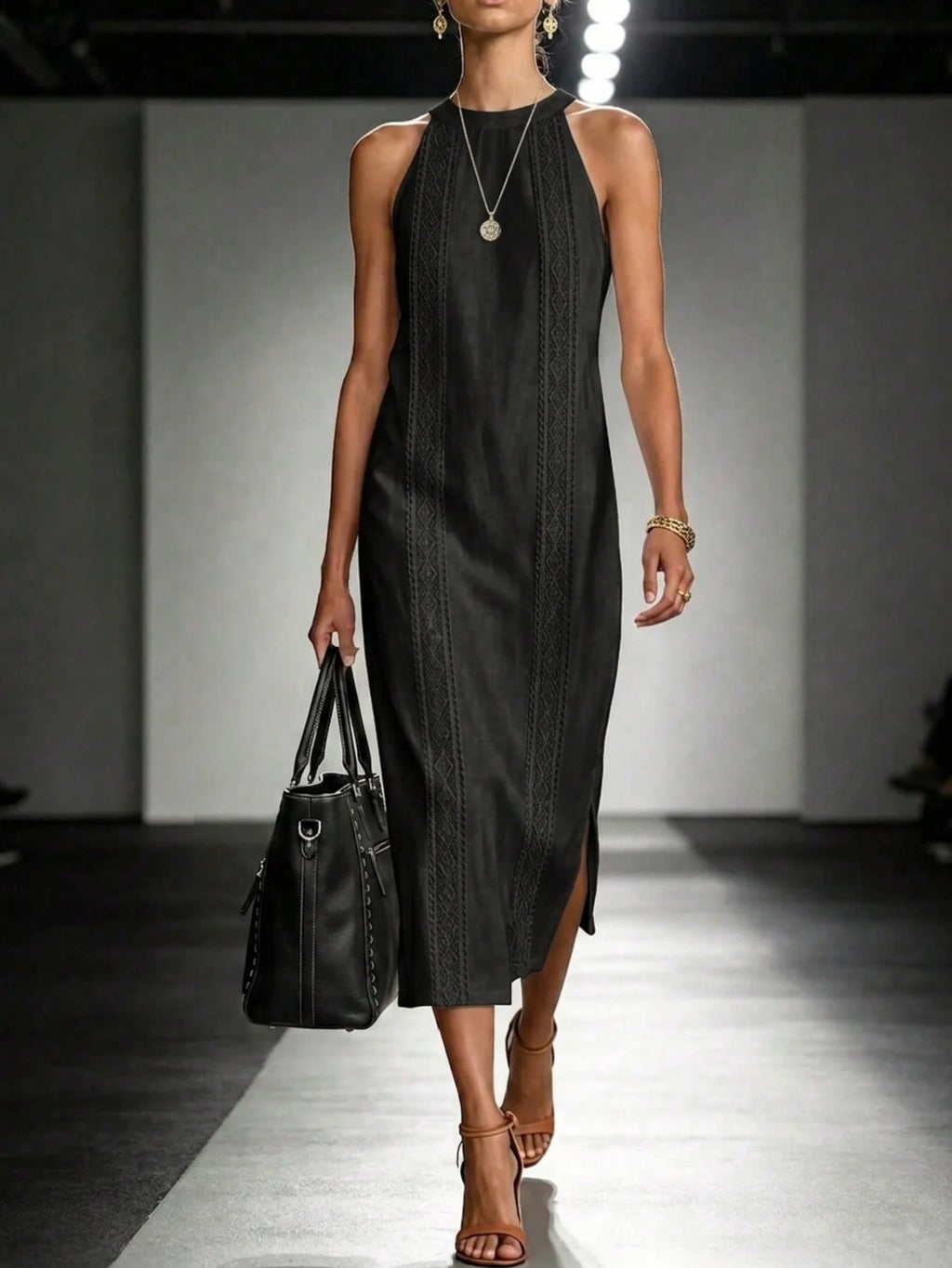 Women's Solid Color Fashion Halter Neck Sleeveless Elegant Casual