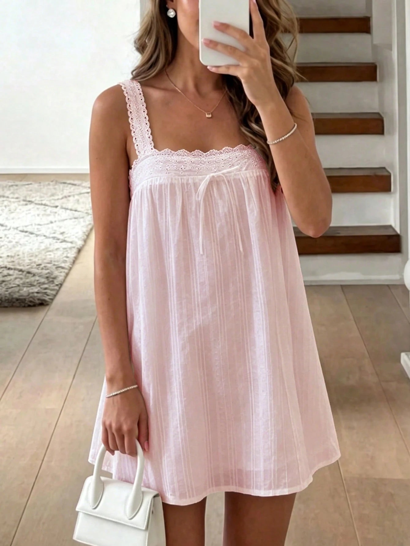 Women's Summer Casual Spaghetti Strap Dress, Suitable For Vacation
