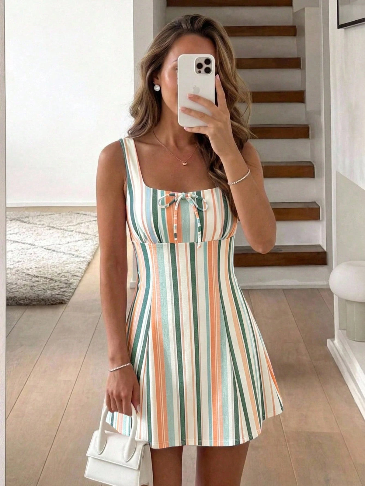 LUNE Women's Summer Casual Tie-Up Sleeveless Mini Dress - image 20