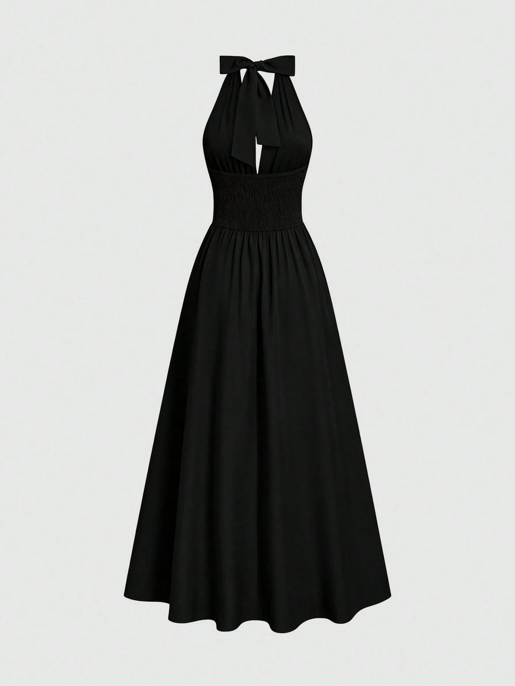 Elenzga Summer Elegant Vacation Women Dress,French Style High-End V-Neck Halter Backless A-Line Split - image 3