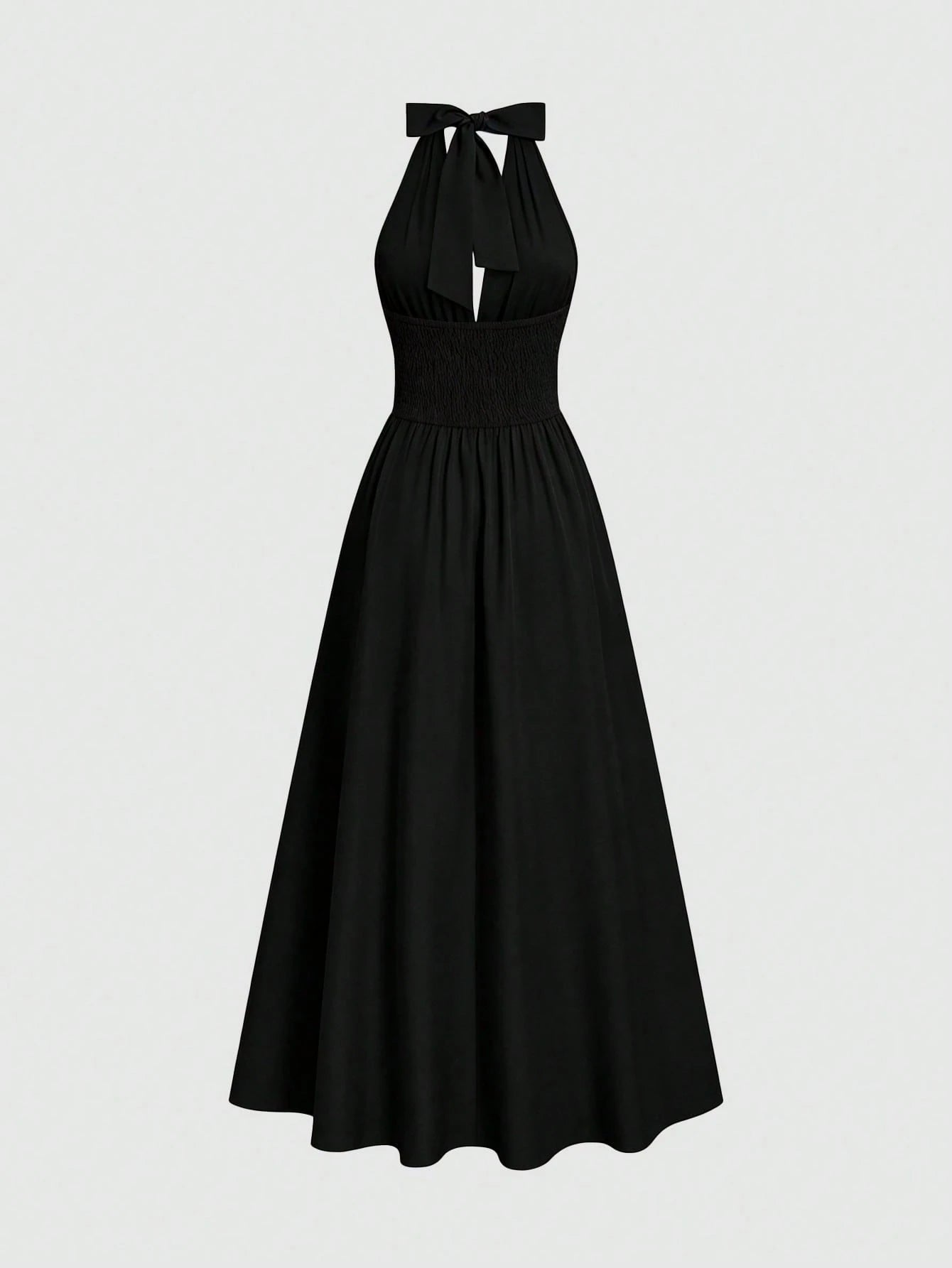 Elenzga Summer Elegant Vacation Women Dress,French Style High-End V-Neck Halter Backless A-Line Split - image 3