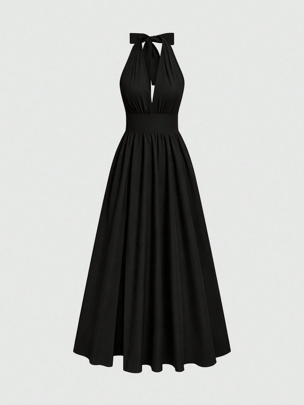 Elenzga Summer Elegant Vacation Women Dress,French Style High-End V-Neck Halter Backless A-Line Split - image 5