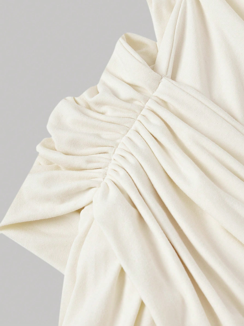 Women's Solid Color Asymmetric Neckline Ruched Elegant Dress Vacation