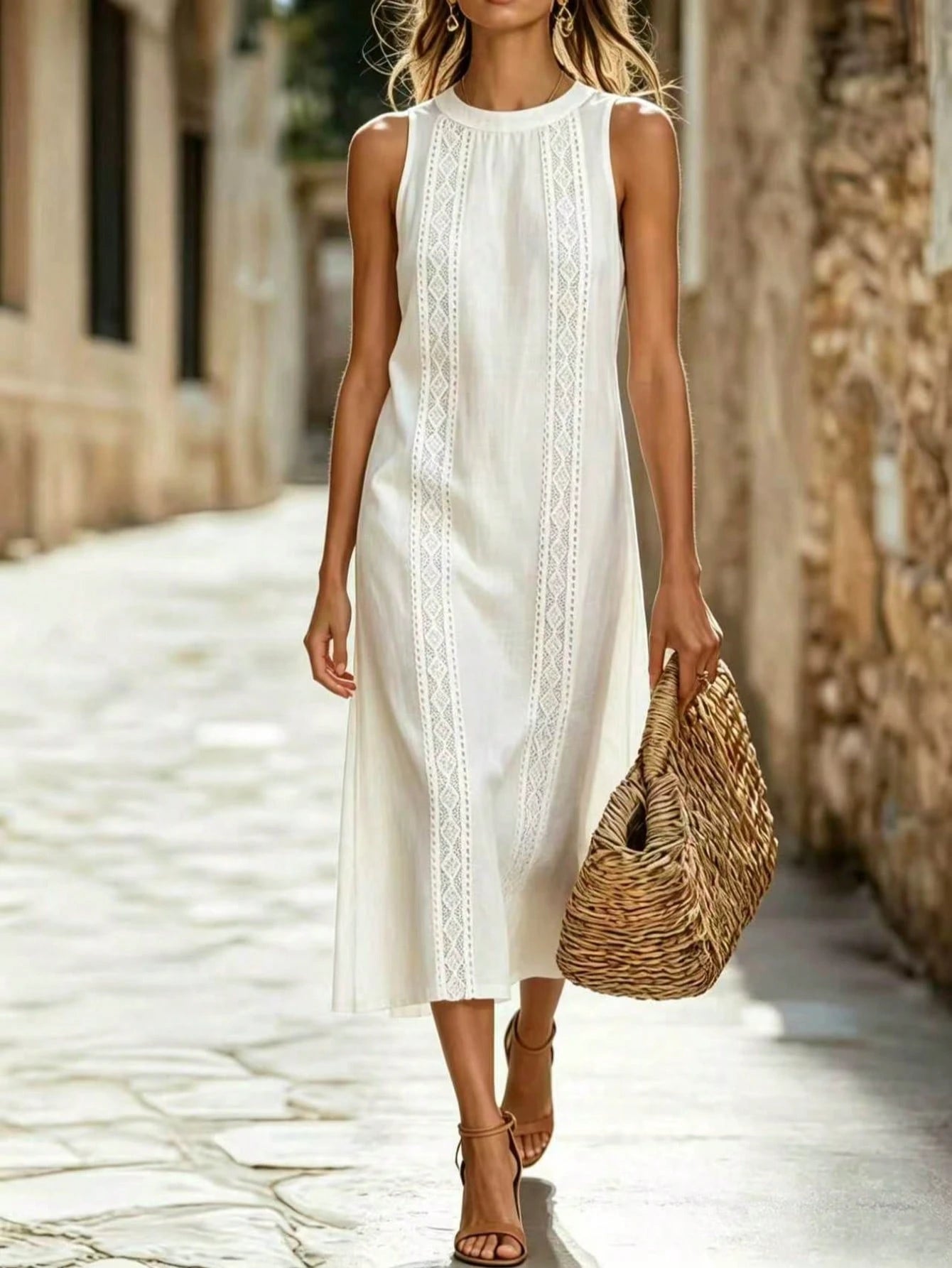 Women's Solid Color Fashion Halter Neck Sleeveless Elegant Casual