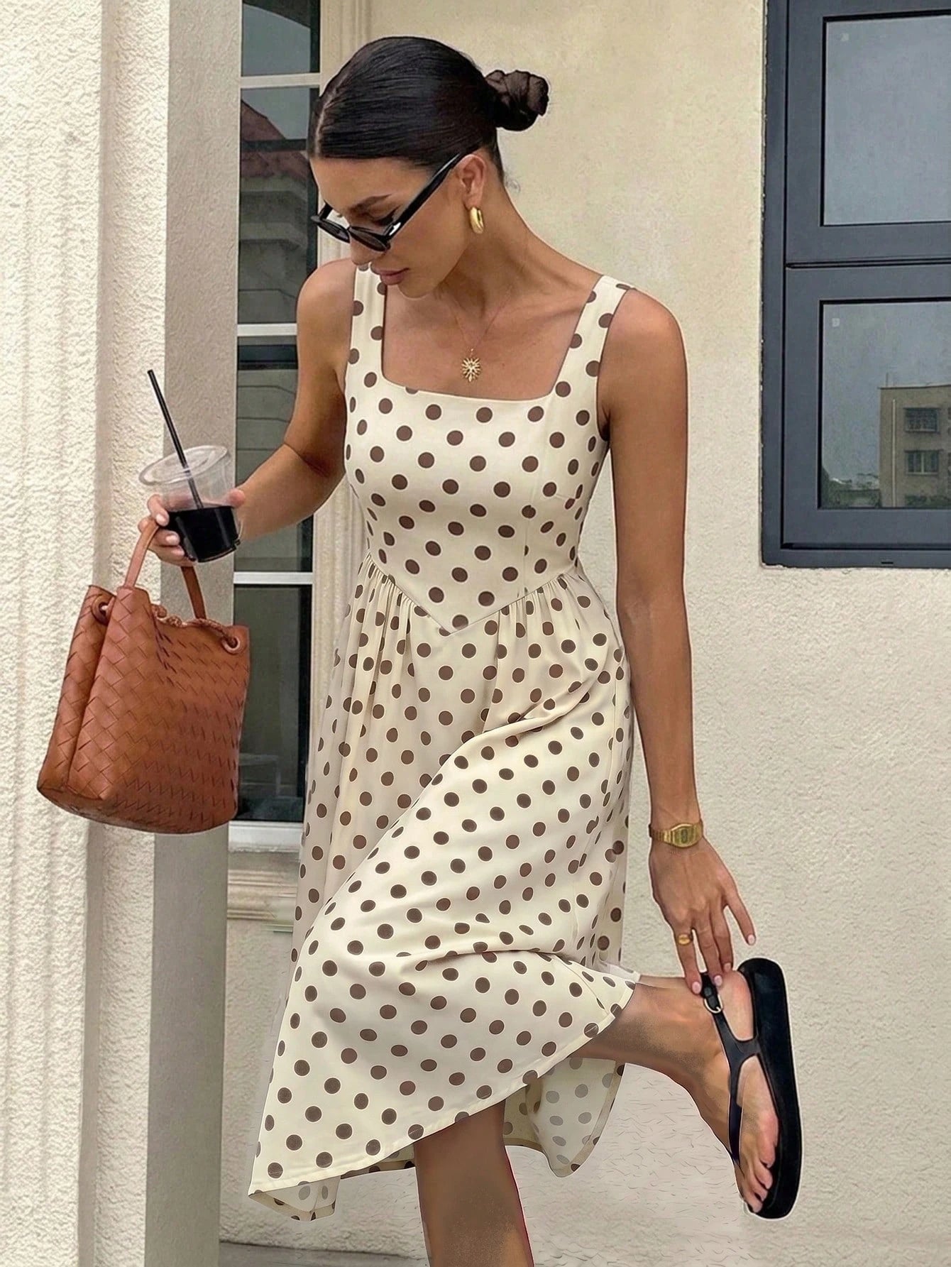 Siren Gaze Women's Mid-Length Dress, Casual Minimalist Vacation