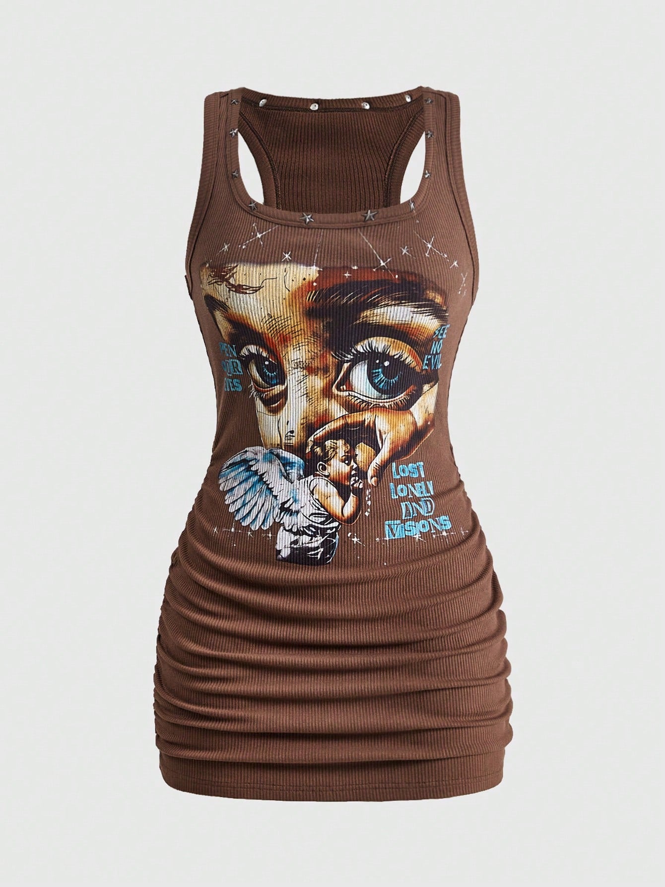 Street Life Women's Retro Baddie Unisex Streetwear Angel Face Print