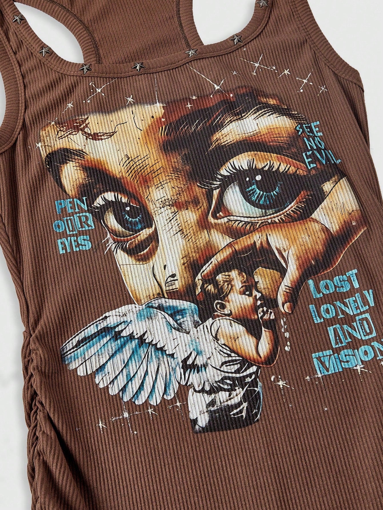 Street Life Women's Retro Baddie Unisex Streetwear Angel Face Print