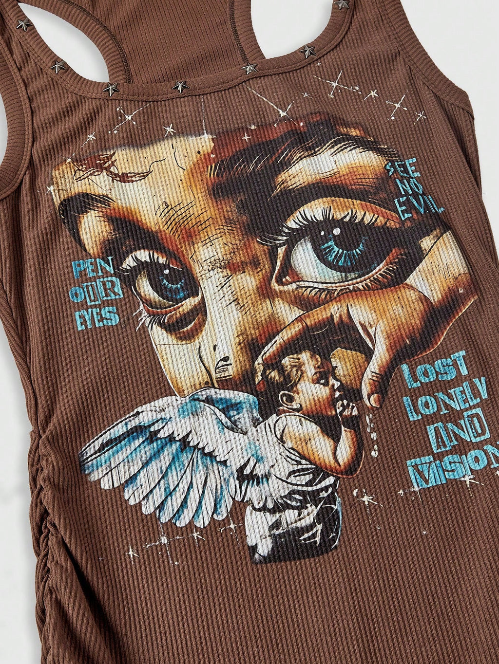 Street Life Women's Retro Baddie Unisex Streetwear Angel Face Print