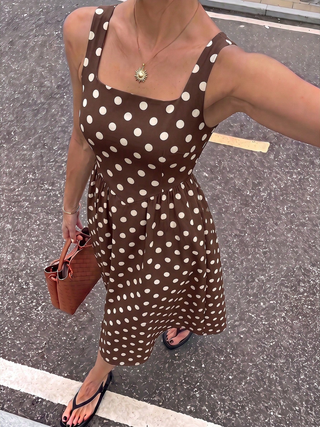 Siren Gaze Women's Mid-Length Dress, Casual Minimalist Vacation