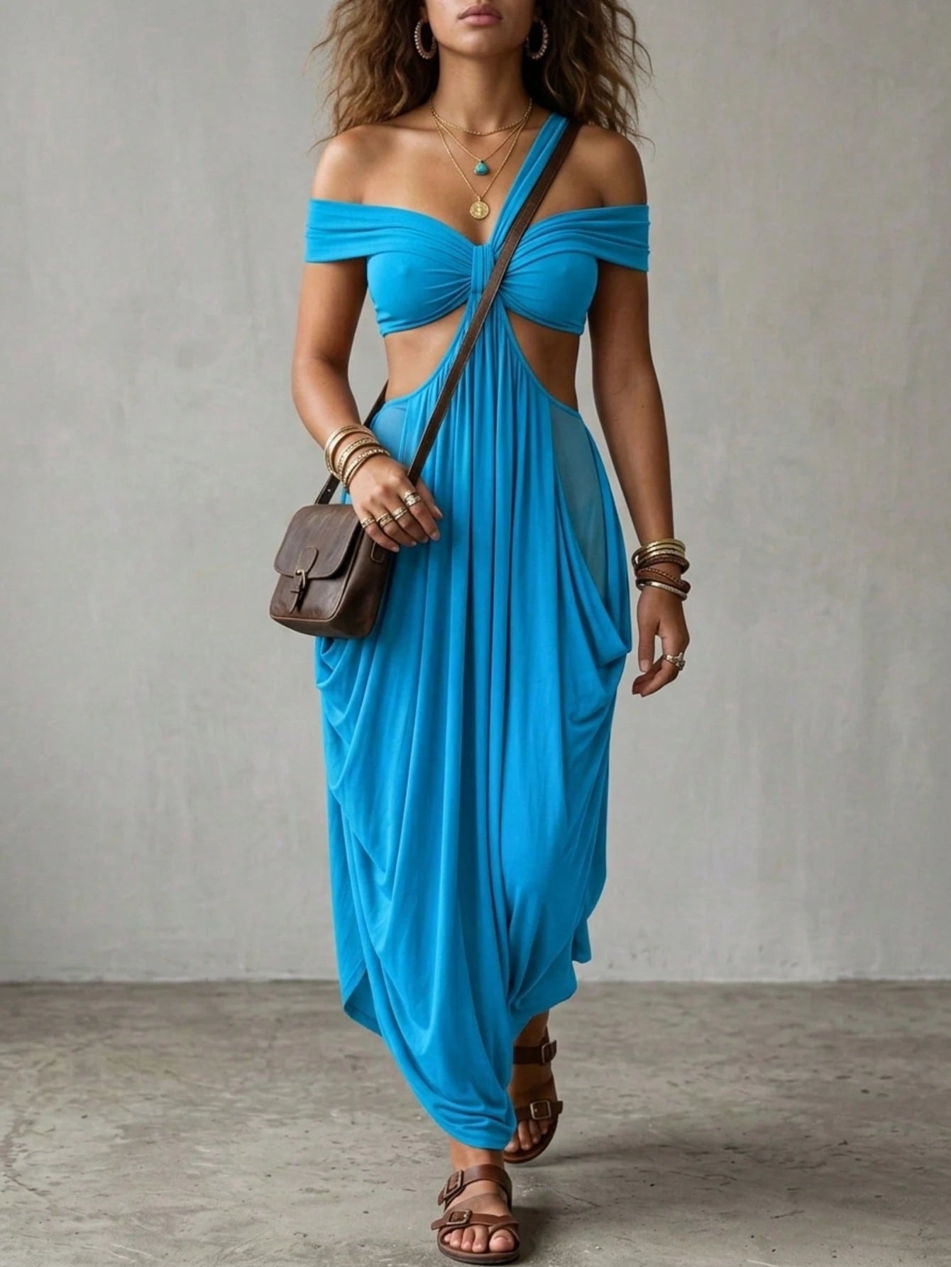 2025 Summer New Fashion Women's Sexy Strapless Slim-Fit Solid Color Sheer Mesh Dress - image 8