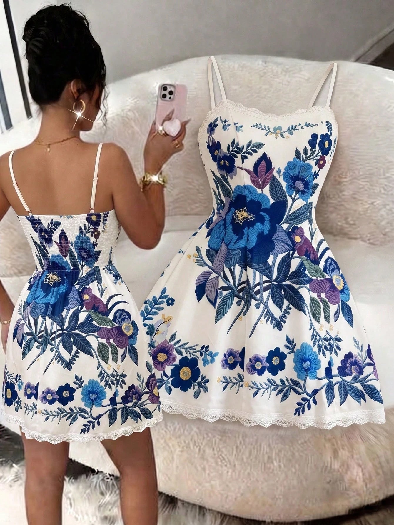GlowEve Women's Sleeveless Spaghetti Strap Cinched Waist Summer Beach