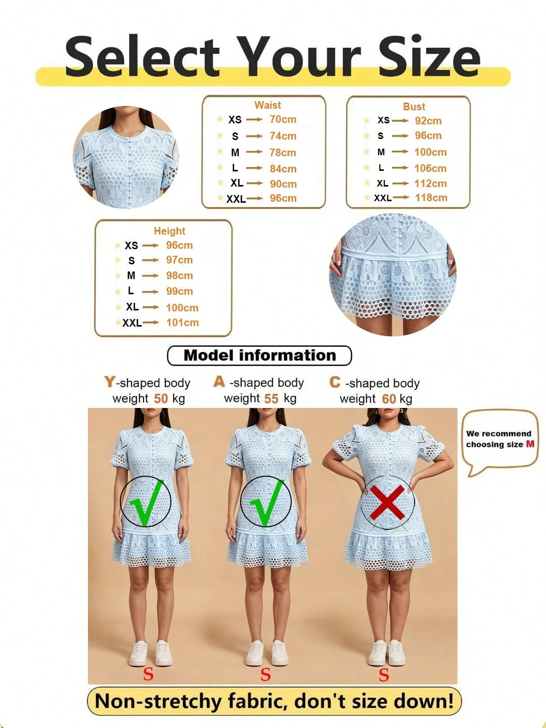 Vusalt Women's Summer White Heavy Embroidery Lace Vintage Elegant Puff Sleeve Fitted French Style Vacation - image 18