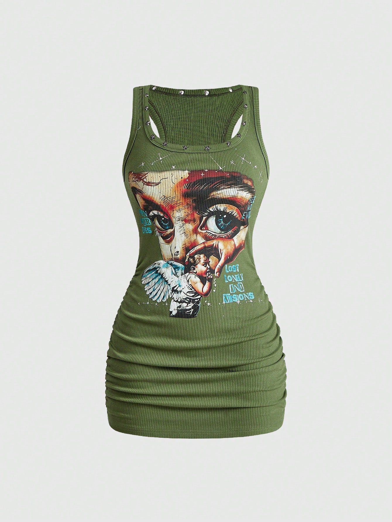 Street Life Women's Retro Baddie Unisex Streetwear Angel Face Print
