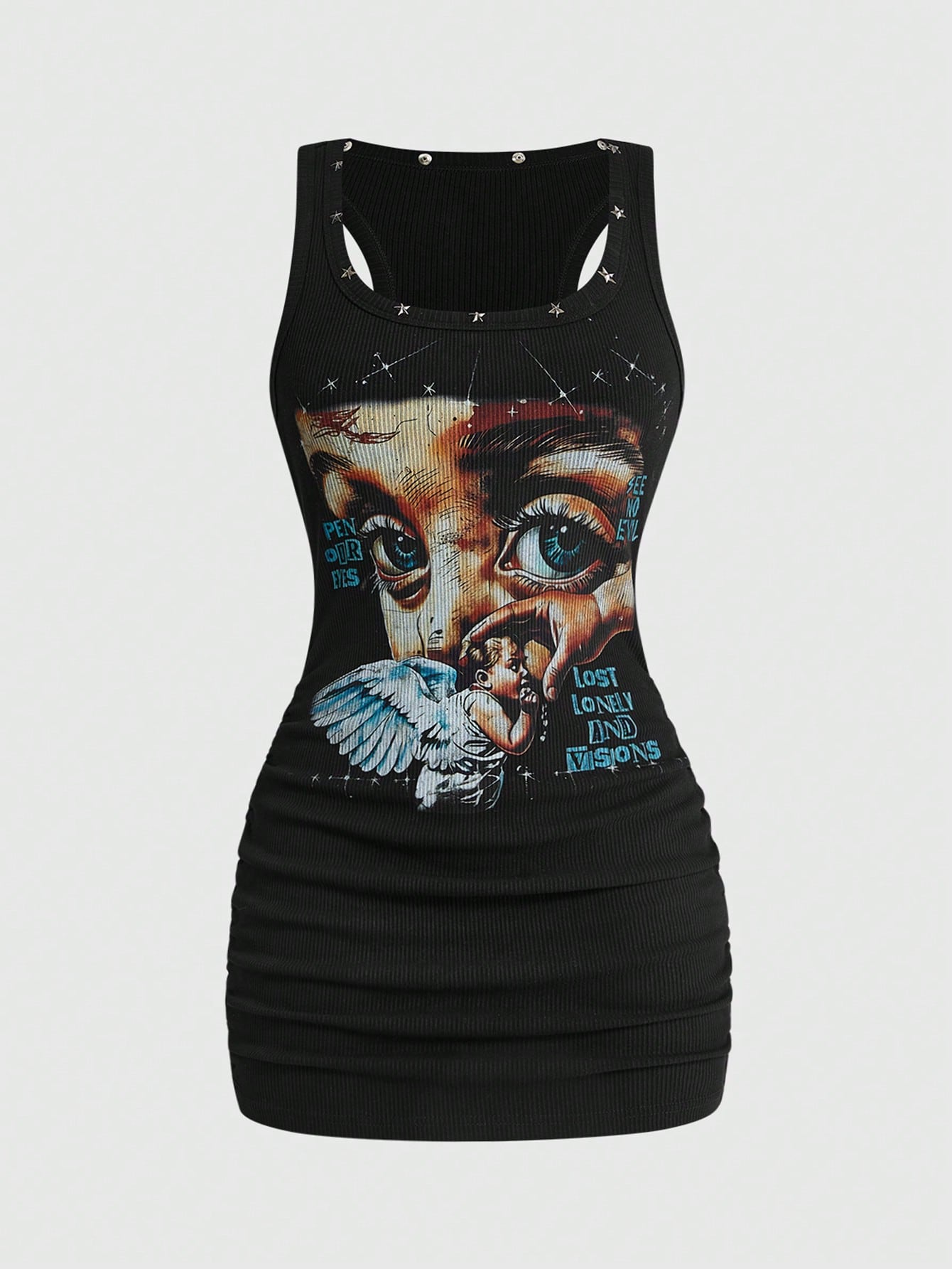 Street Life Women's Retro Baddie Unisex Streetwear Angel Face Print
