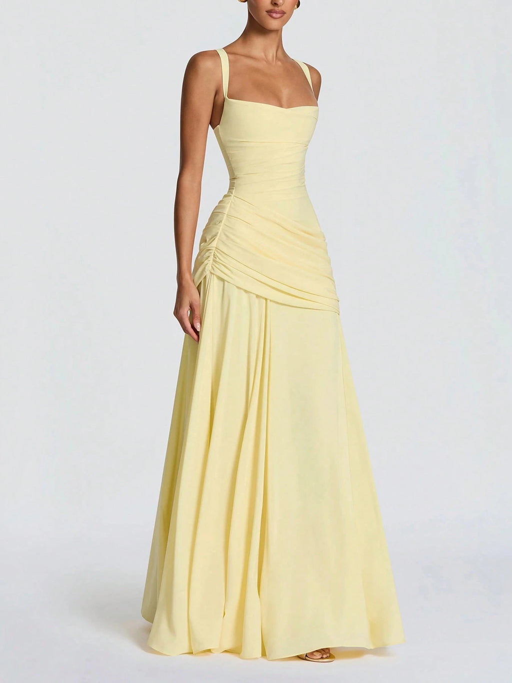 Top Dazzle Sexy Sleeveless Knitted Maxi Dress With Square Neck, Backless Cami Design For An Elegant And - image 5