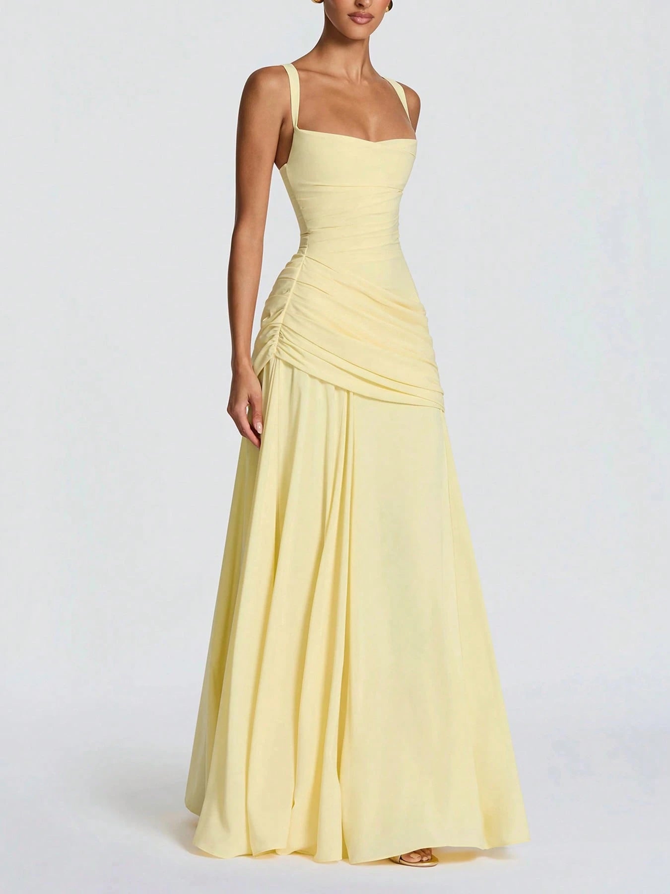 Top Dazzle Sexy Sleeveless Knitted Maxi Dress With Square Neck, Backless Cami Design For An Elegant And - image 5