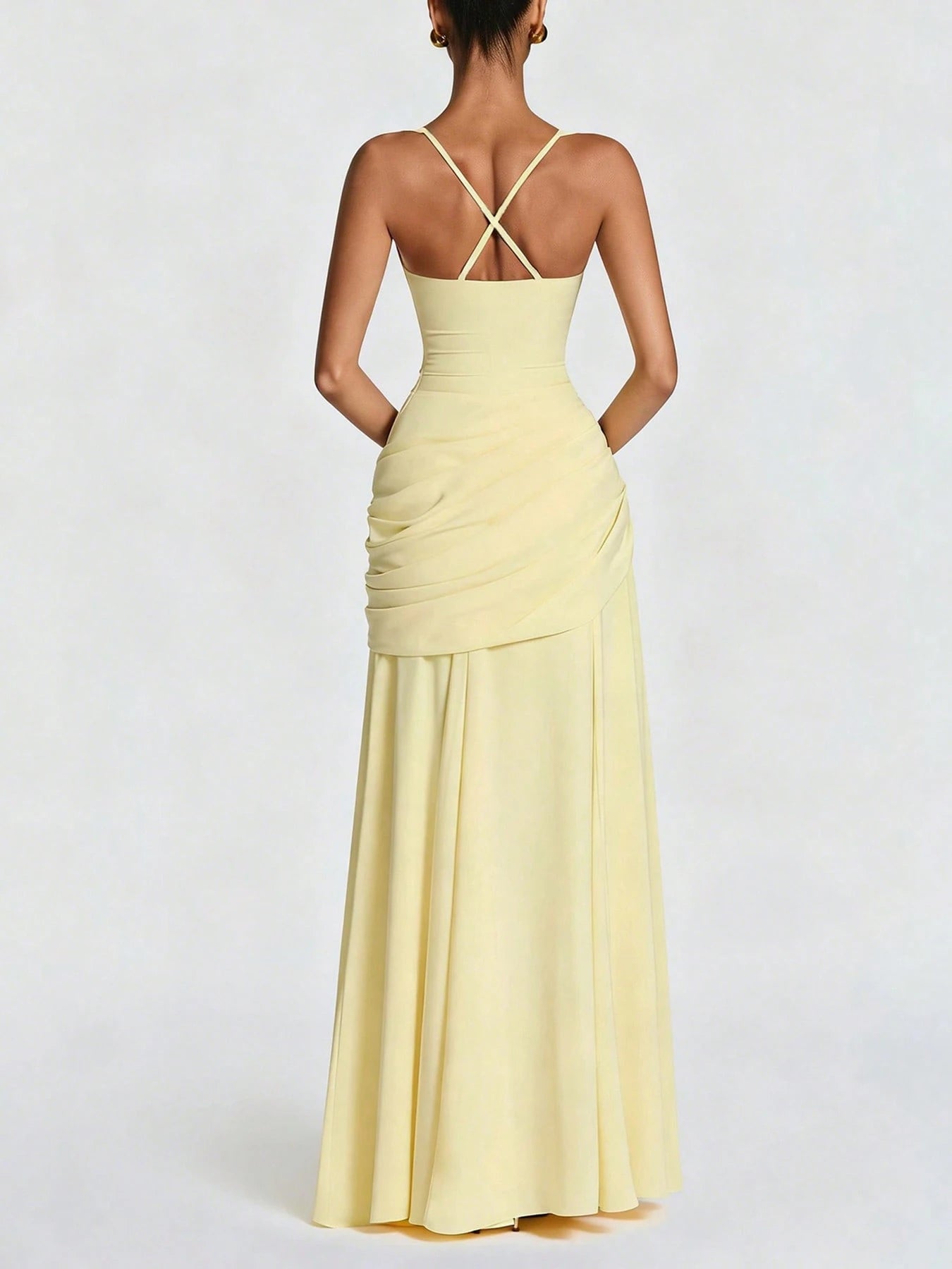 Top Dazzle Sexy Sleeveless Knitted Maxi Dress With Square Neck, Backless Cami Design For An Elegant And - image 8