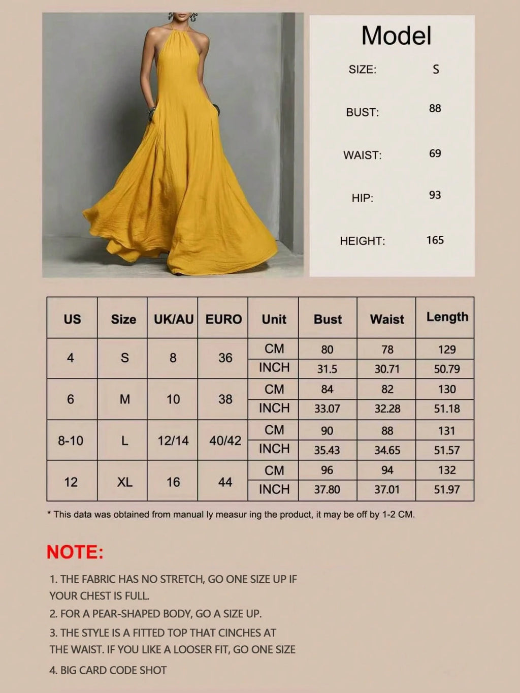 Women's Halter Neck Sleeveless Long Dress With Pockets, Elegant