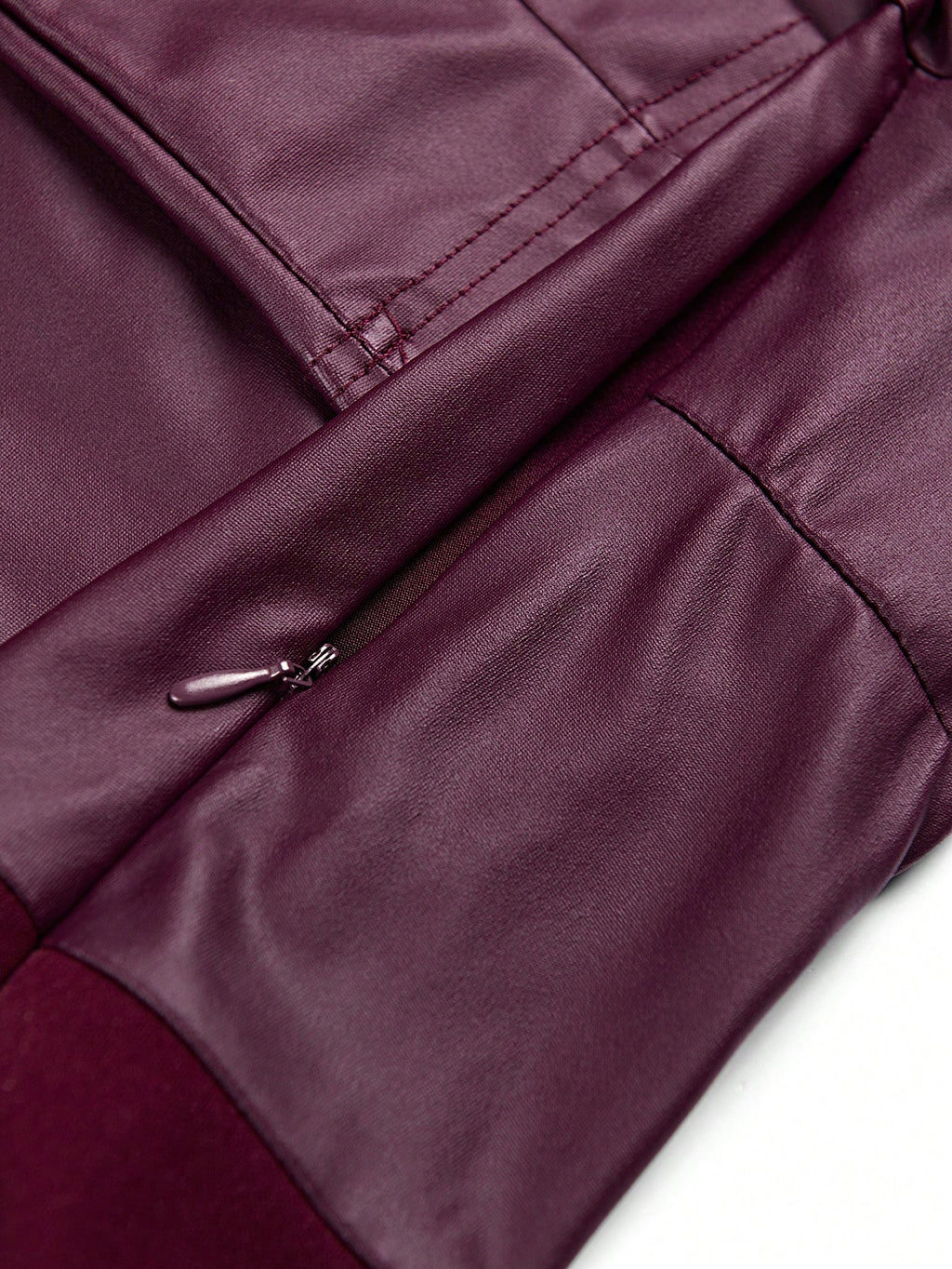 Women's Autumn Fashion Long Sleeve Knit Red Dress With Unique Faux