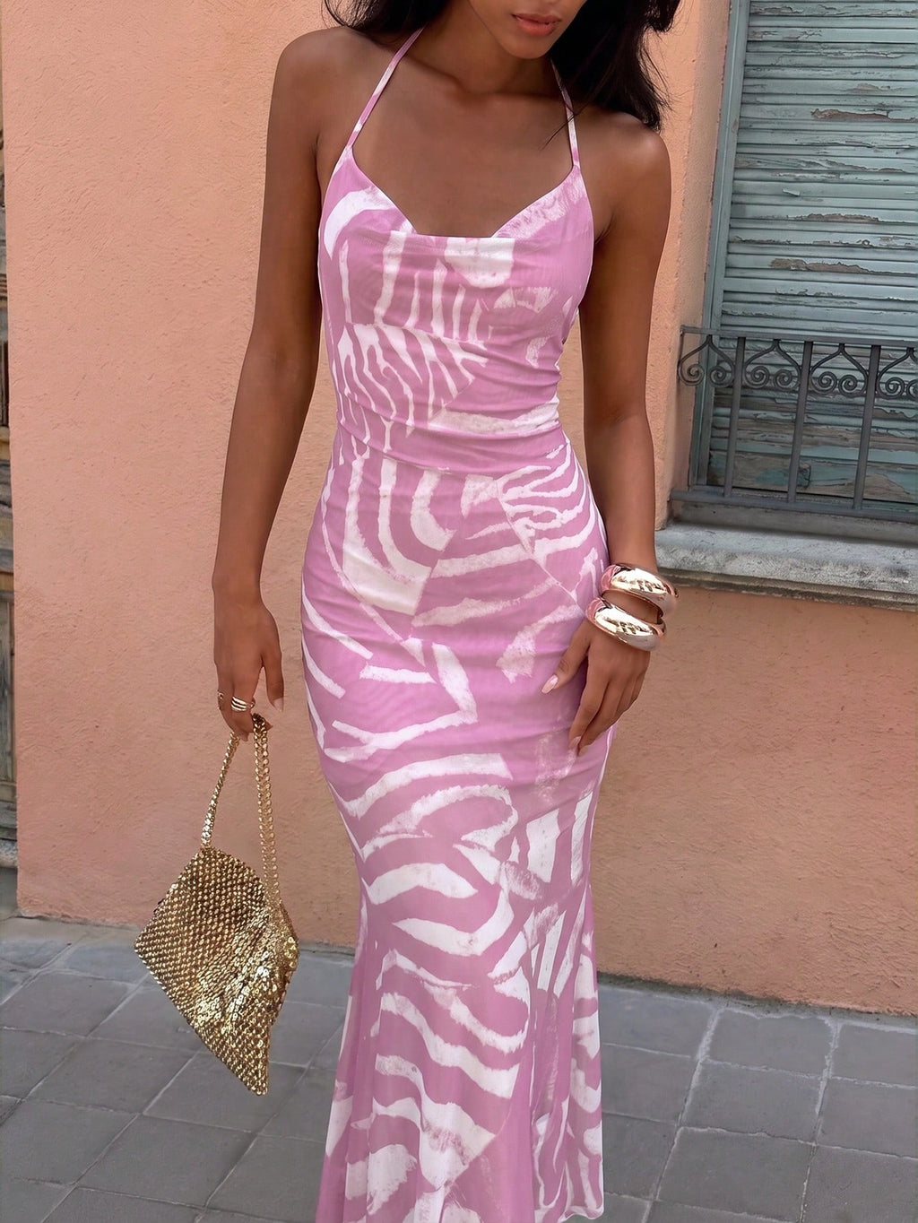 Aloruh Leopard Print Dress For Woman,White Animal