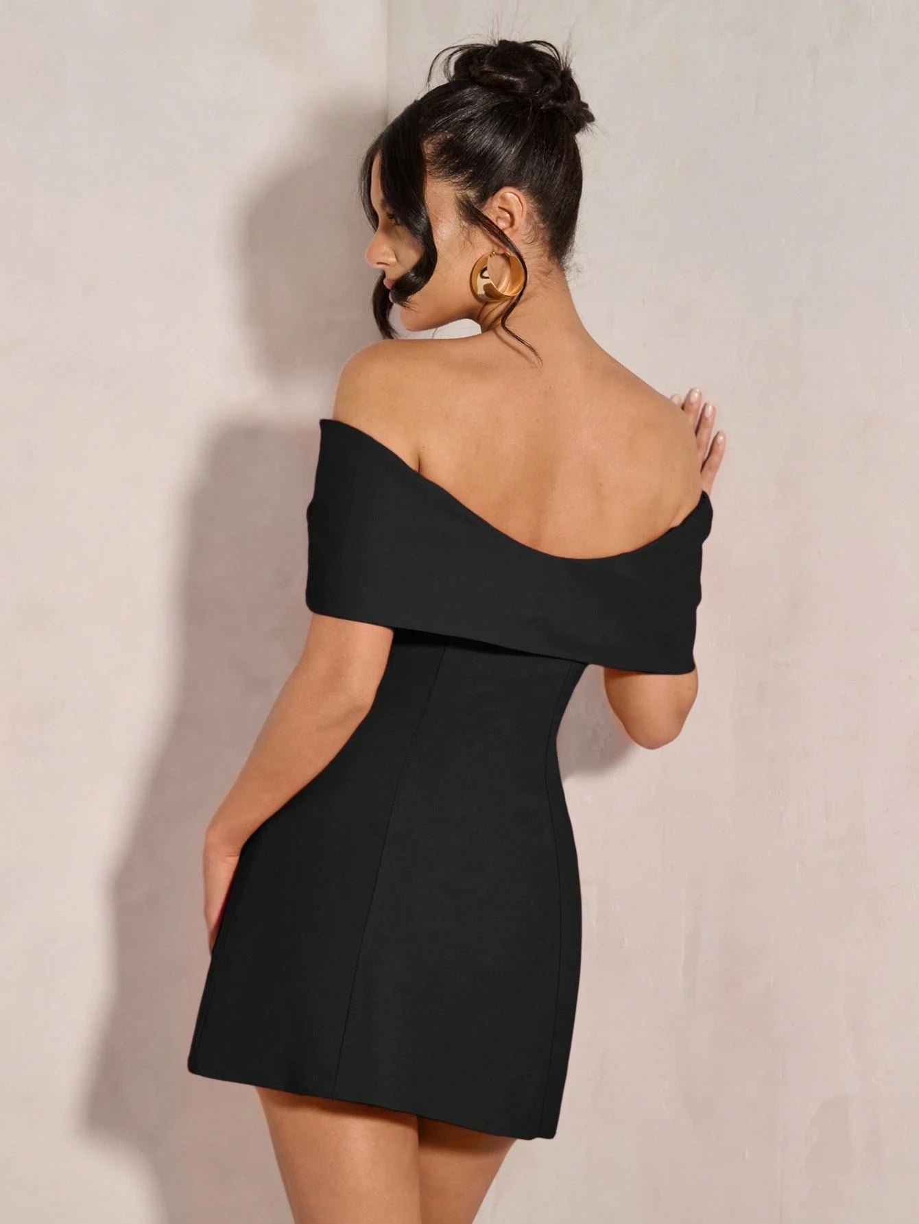 BAE Women's Elegant Open Shoulder Bowknot Cocktail Dress, Suitable For Party, Date Night, Clubbing In Autumn - image 2