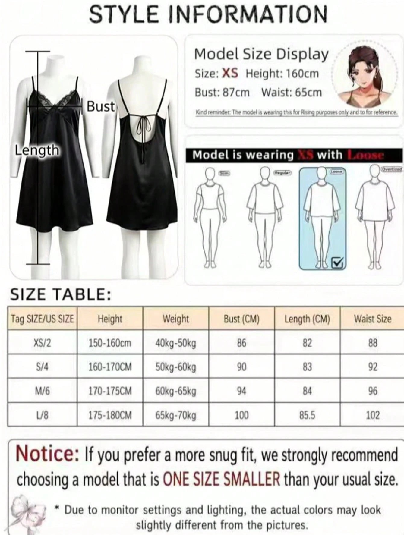 Women's Lace Satin Backless Mini Dress, Elegant V-Neck Button Design,