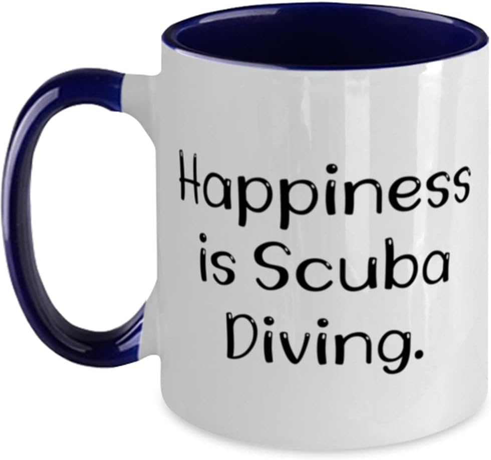 Happiness Is Scuba Diving Quote Ceramic Mug