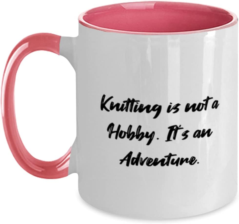 Brilliant Knitting, Knitting Is Not A Hobby. It's An Adventure, Mug