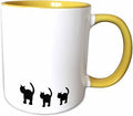 Three Black Cats Ceramic Mug