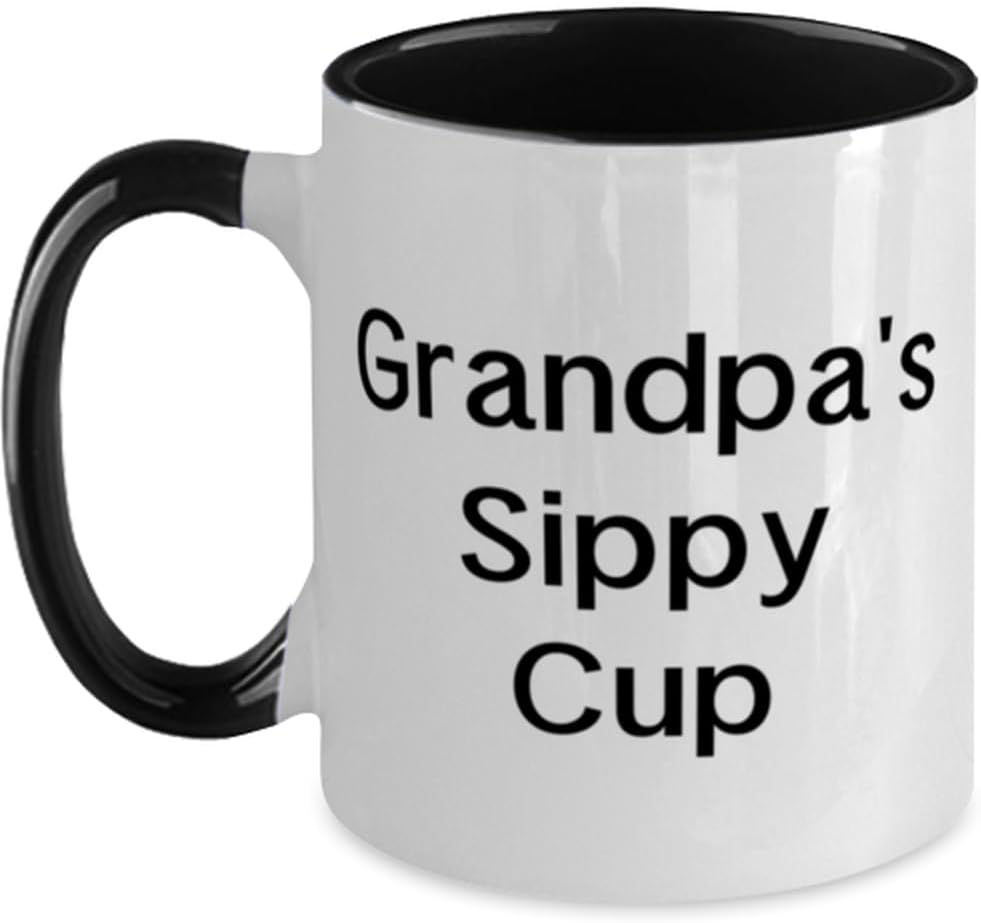 Brilliant Grandpa's Sippy, Joke For Grandfather From Ceramic Mug