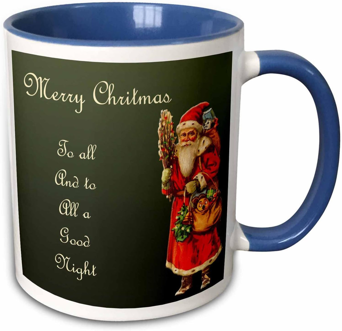 Merry Christmas to All with Victorian Era Ceramic Mug
