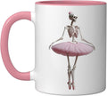 Spooky Skeleton Ballerina Halloween Ceramic Mug