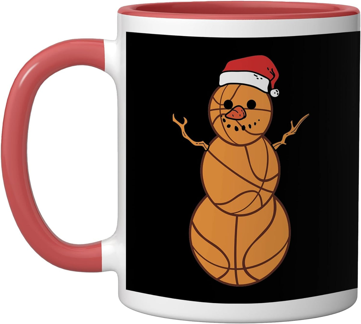 Christmas Basketball Snowman Ball Player Boy Girl Ceramic Mug