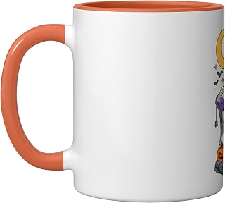 Rock Climbing Skeleton Halloween Ceramic Mug