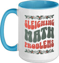Math Teacher Christmas Sleighing Math Problems Ceramic Mug