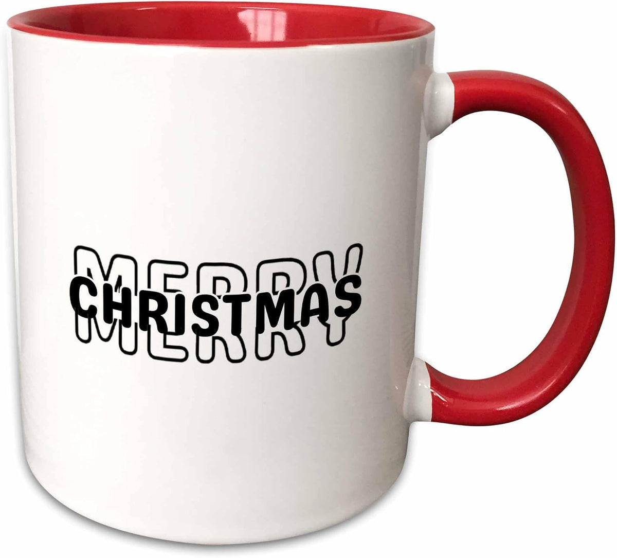 Merry Christmas Typography Ceramic Mug