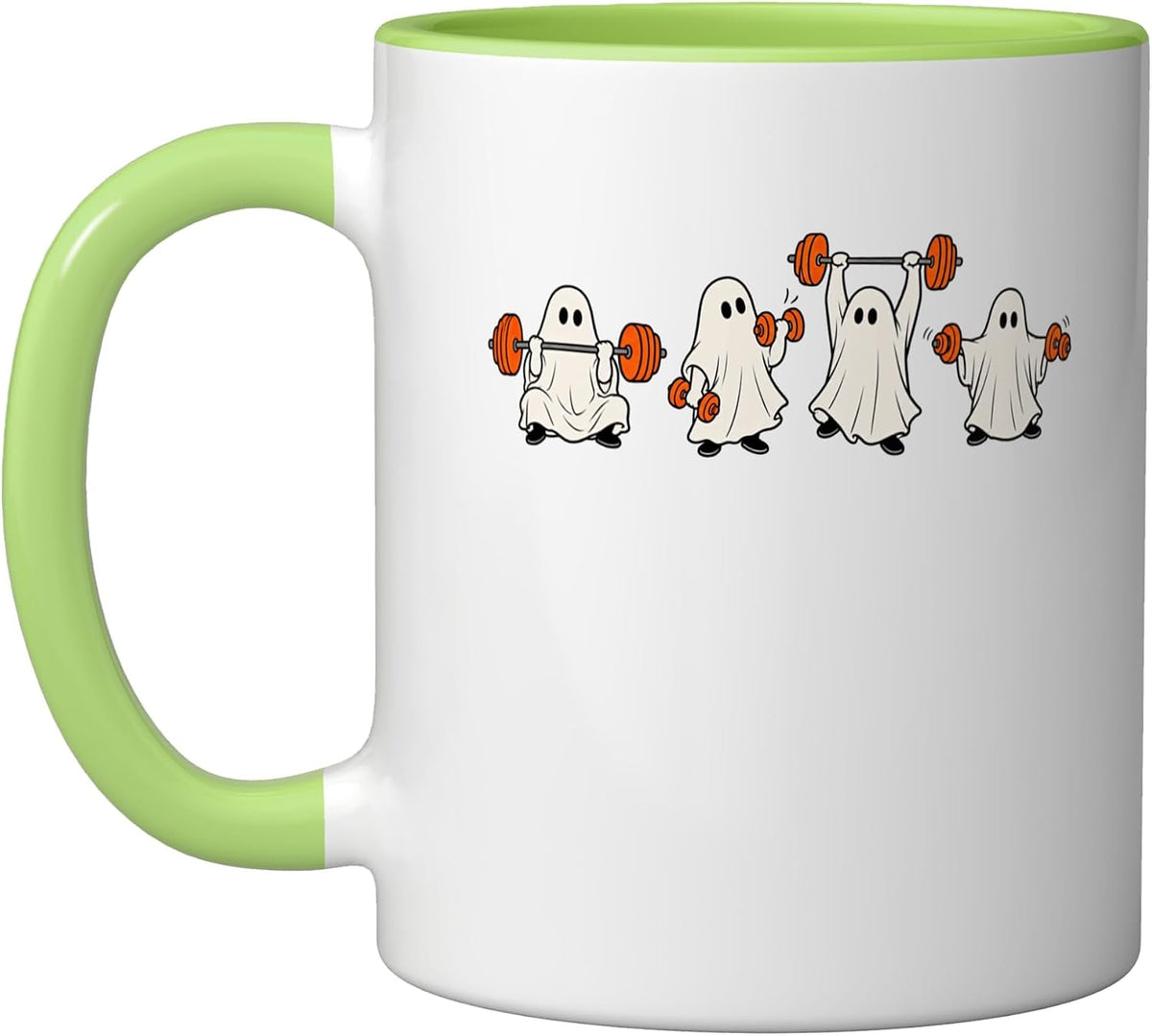 Gym Ghost Halloween Weightlifting Mug