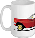 Red Lowrider Impala Classic Car Ceramic Mug