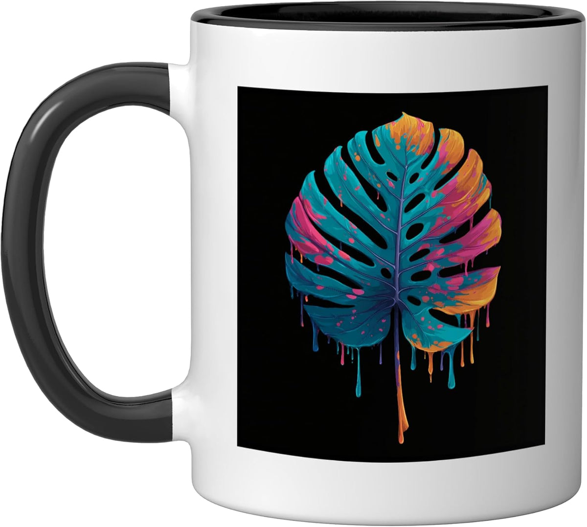 Monstera Leaf Tropical Plant Ceramic Mug