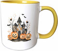 Haunted House & Laughing Jack O Lanterns Ceramic Mug