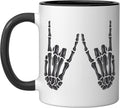 Skeleton Hands Gothic Rocker Hands Halloween Rock Music Ceramic Mug