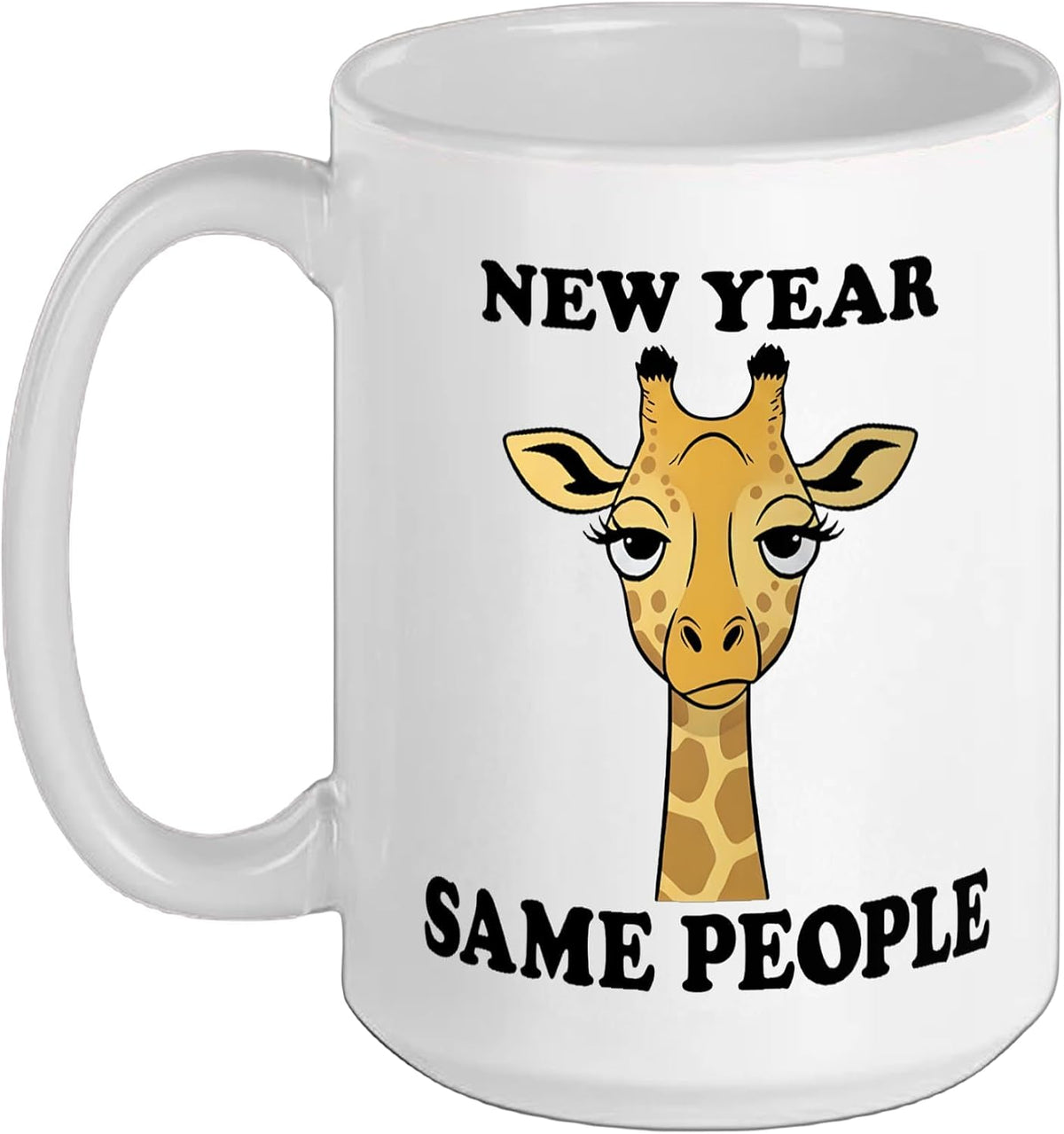 New Year Same People Funny Giraffe Ceramic Mug