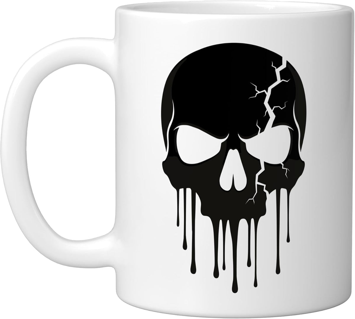 Cracked Skull Rock Skeleton Vintage Ceramic Mug